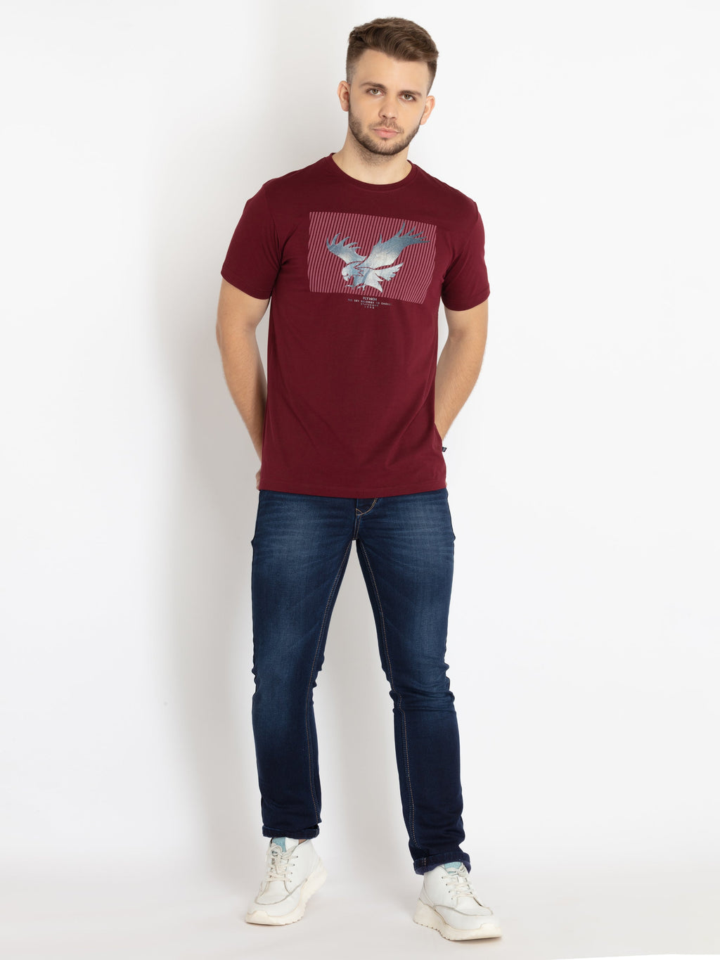 Mens Printed Round Neck T-shirt