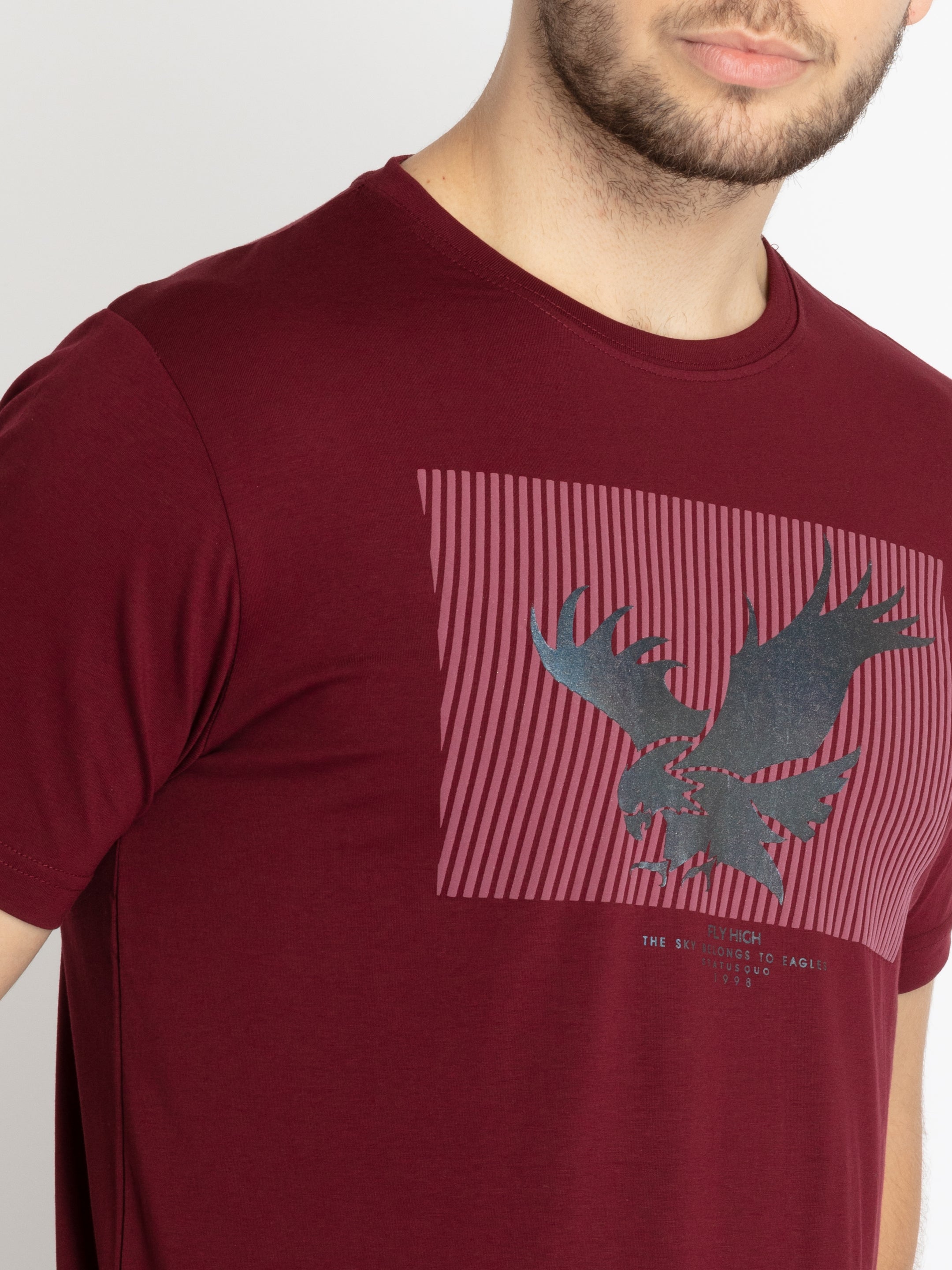Mens Printed Round Neck T-shirt