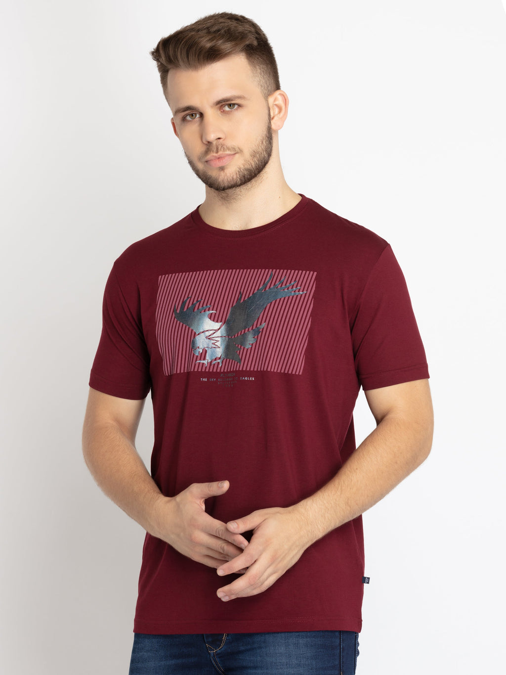 Mens Printed Round Neck T-shirt