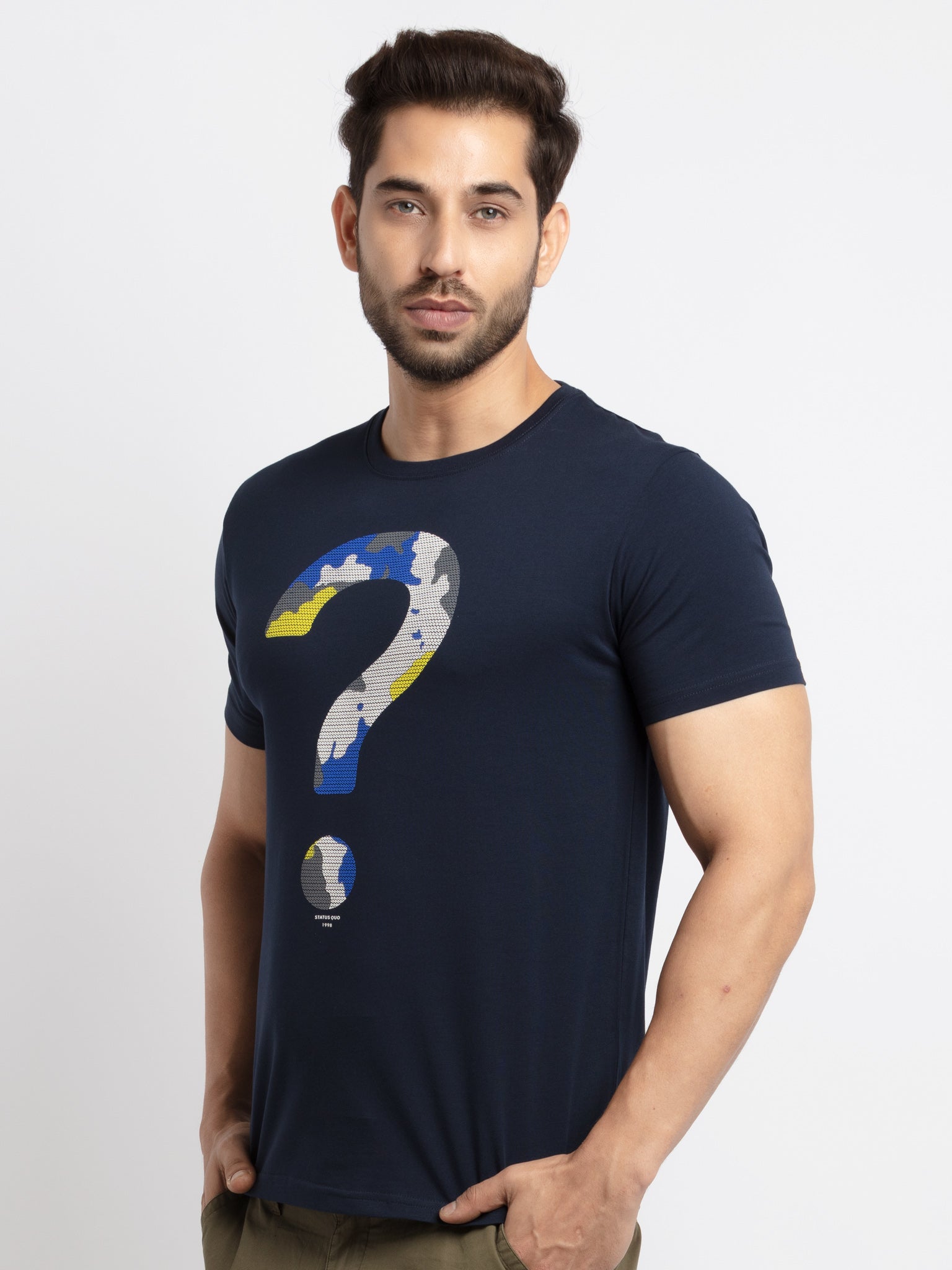 Mens Printed Round Neck T-Shirt