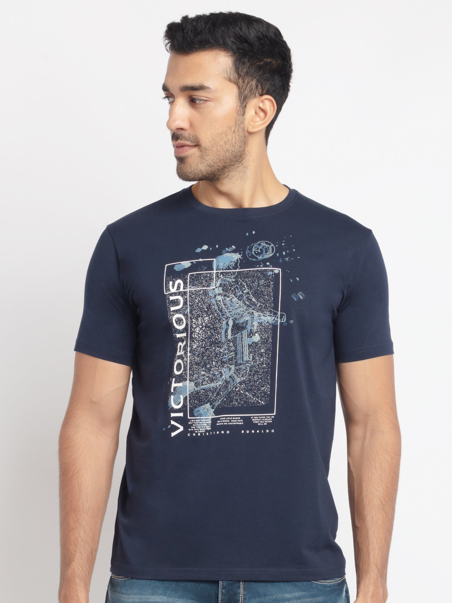 Status Quo |Printed Regular Fit Round Neck T-shirt - S, M, L, XL, XXL