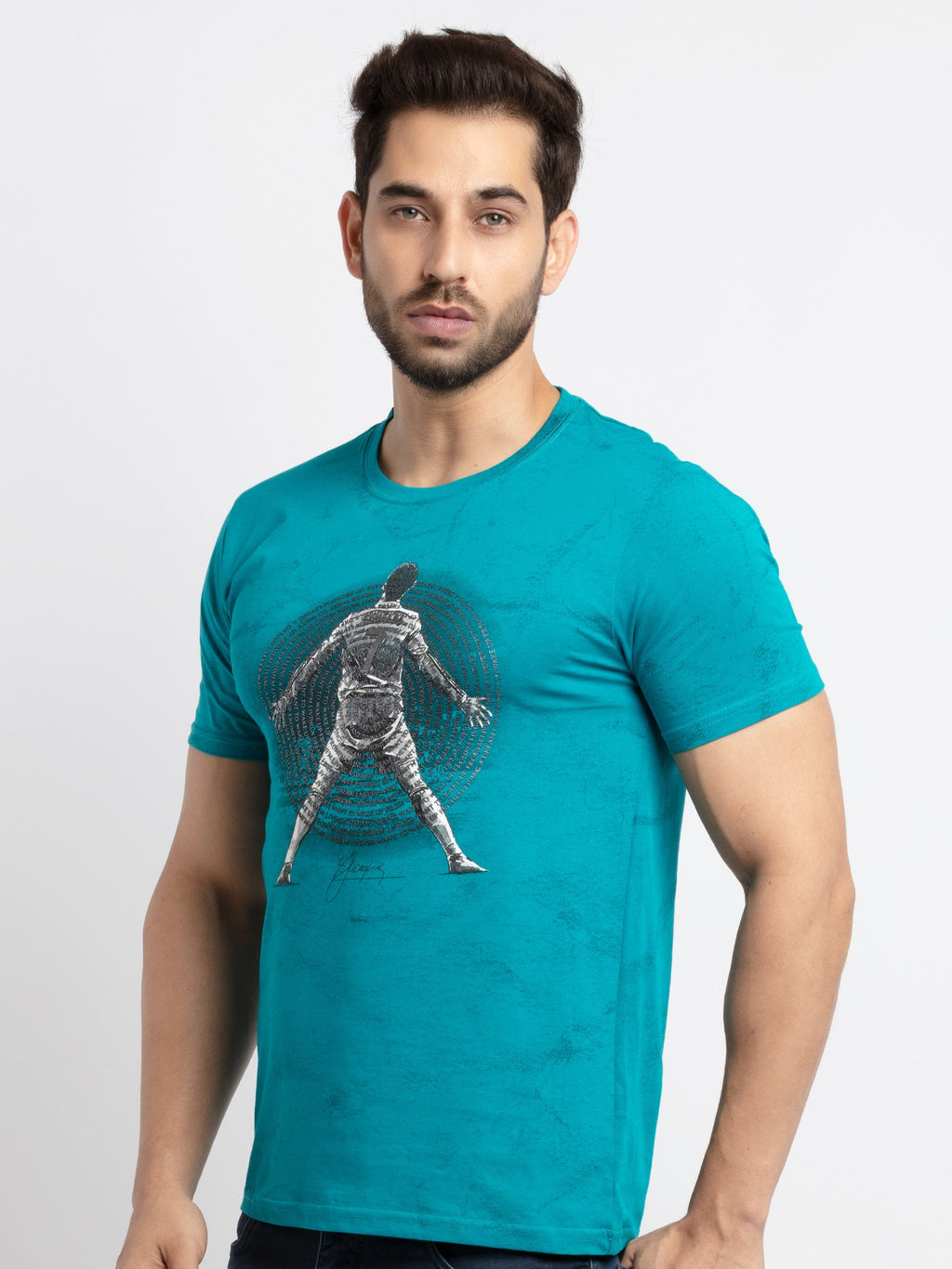 Mens Printed Round Neck T-Shirt