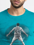 Mens Printed Round Neck T-Shirt