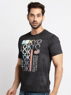 Mens Printed Round Neck T-Shirt