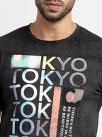 Mens Printed Round Neck T-Shirt
