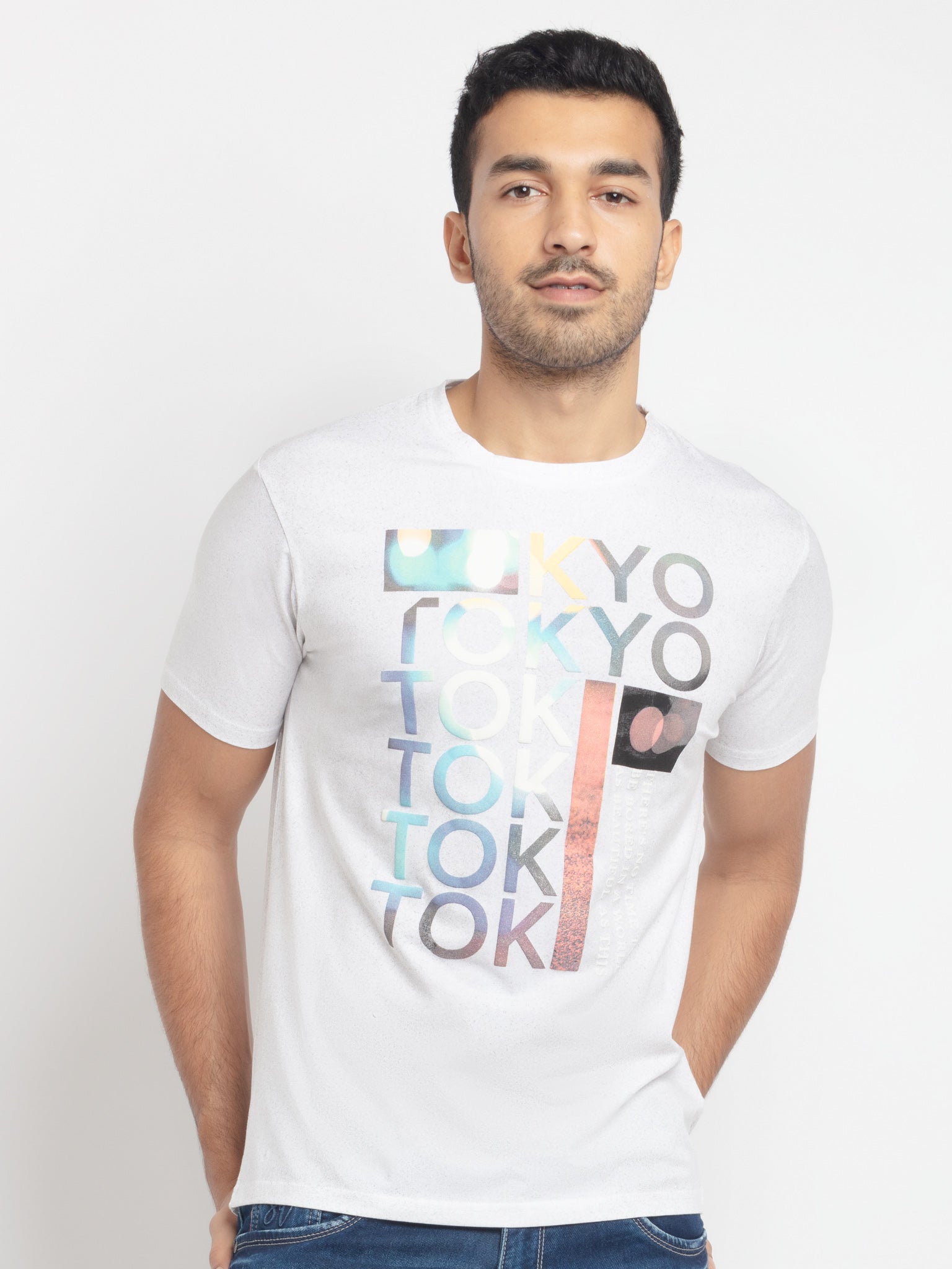 Status Quo |Printed Regular Fit Round Neck T-shirt - S, M, L, XL, XXL