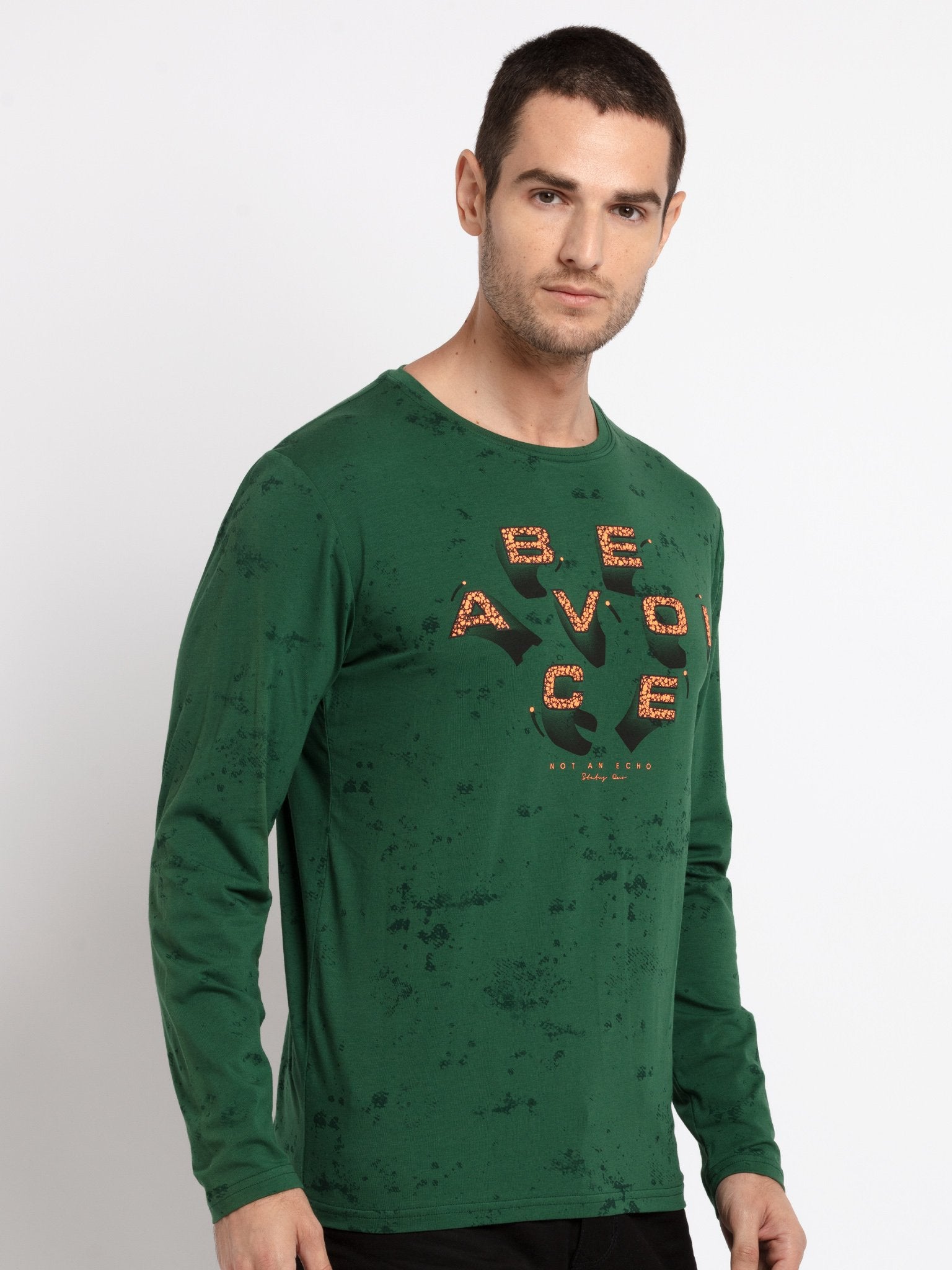 Mens Printed Round Neck T-Shirt Secondary image