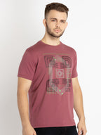 Mens Printed Round Neck T-shirt