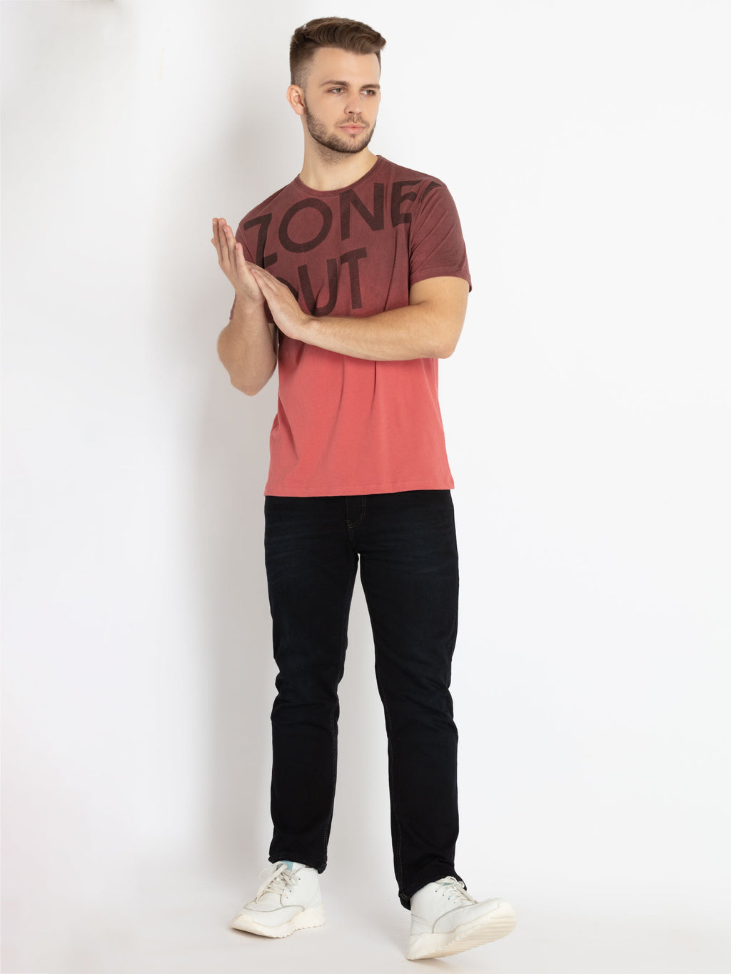 Mens Printed Round Neck T-shirt