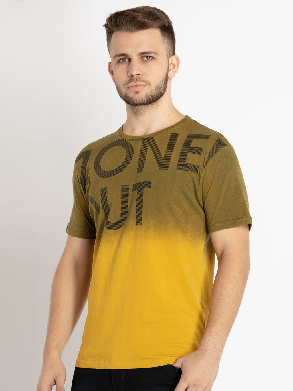 Mens Printed Round Neck T-shirt