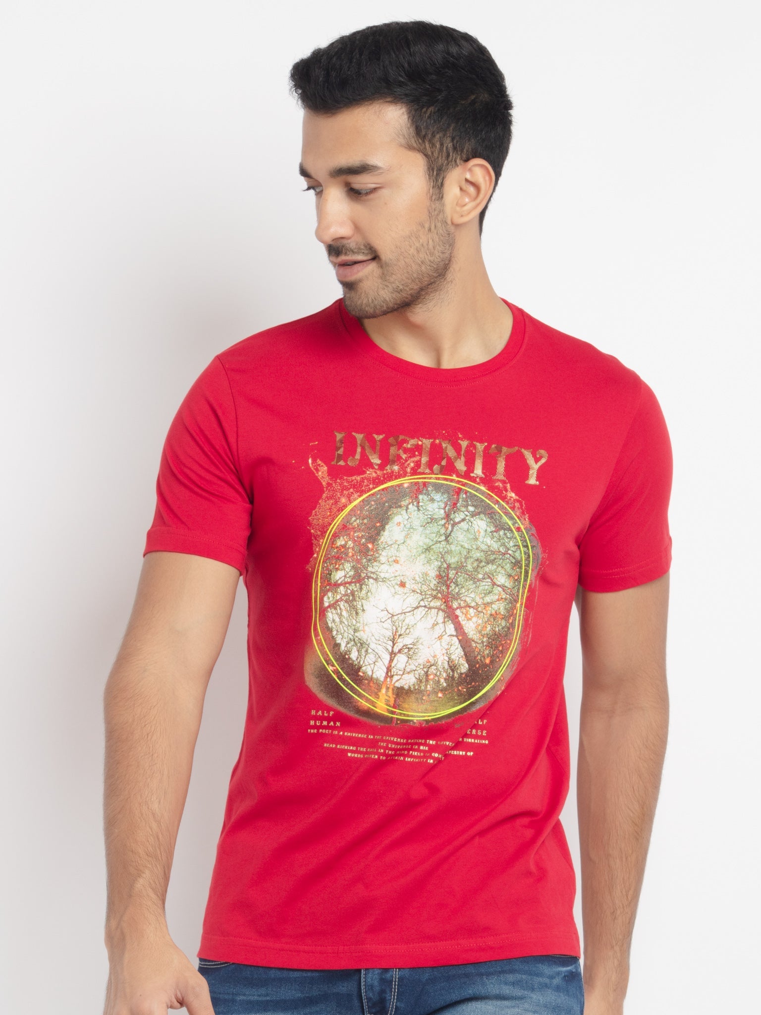 Status Quo |Printed Regular Fit Round Neck T-shirt - S, M, L, XL, XXL