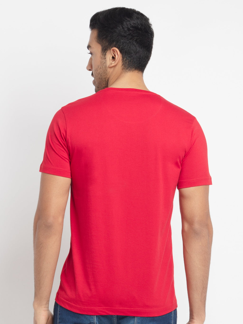 Mens Regular Fit Round Neck Printed T-Shirt