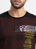 Mens Printed Round Neck T-Shirt