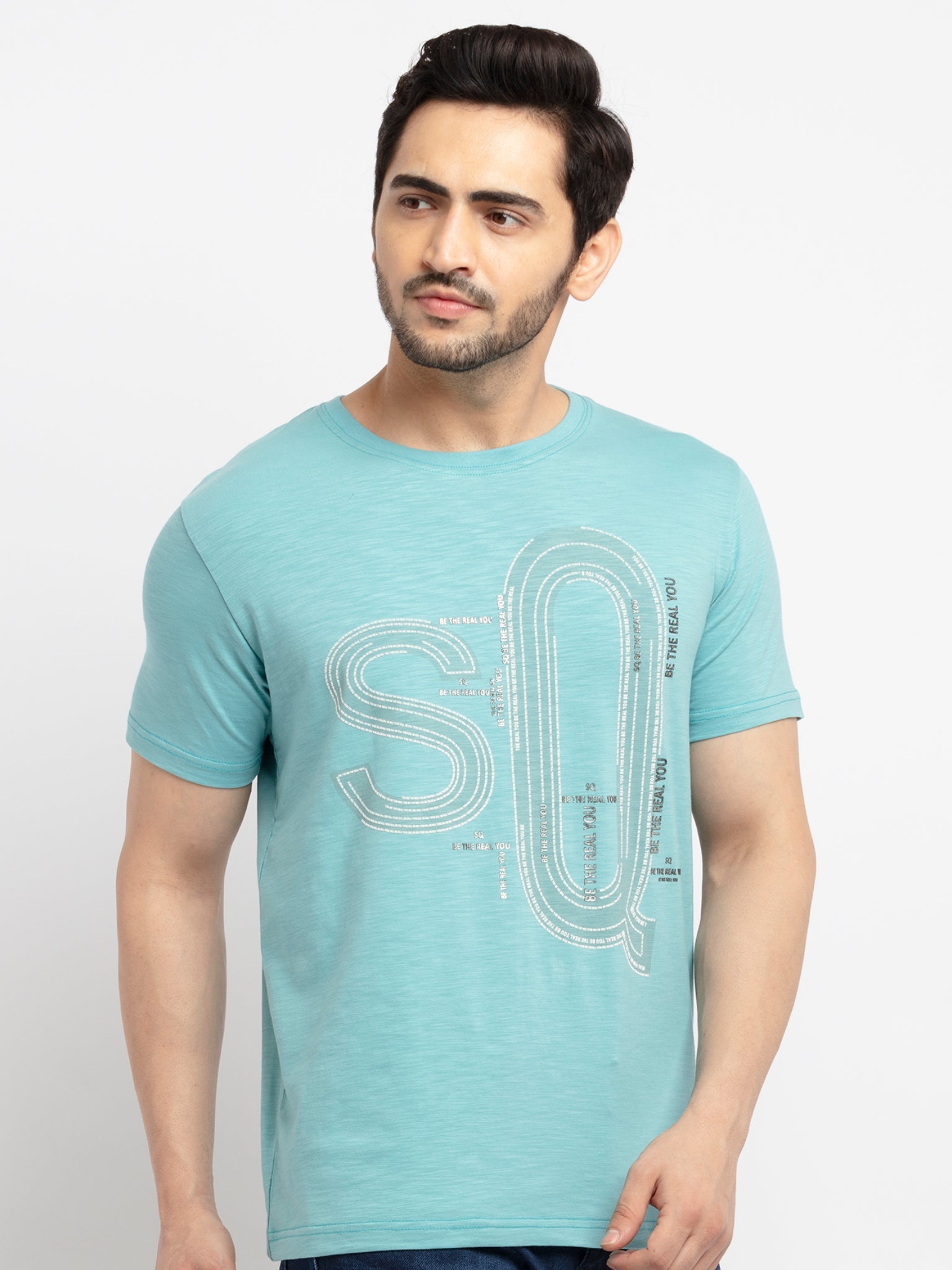Mens Printed Round Neck T-Shirt