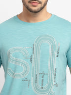 Mens Printed Round Neck T-Shirt