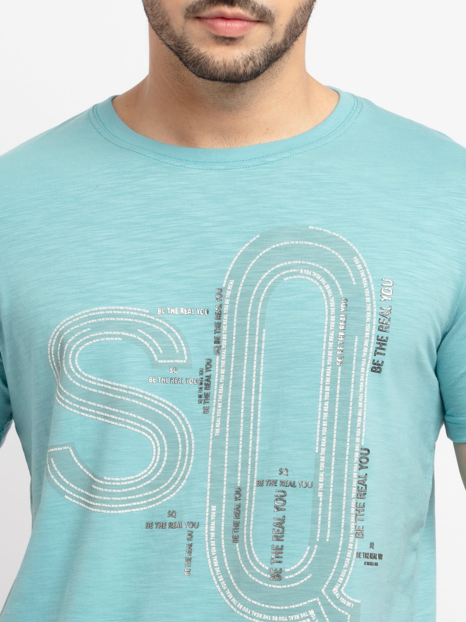 Mens Printed Round Neck T-Shirt