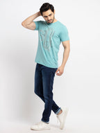 Mens Printed Round Neck T-Shirt