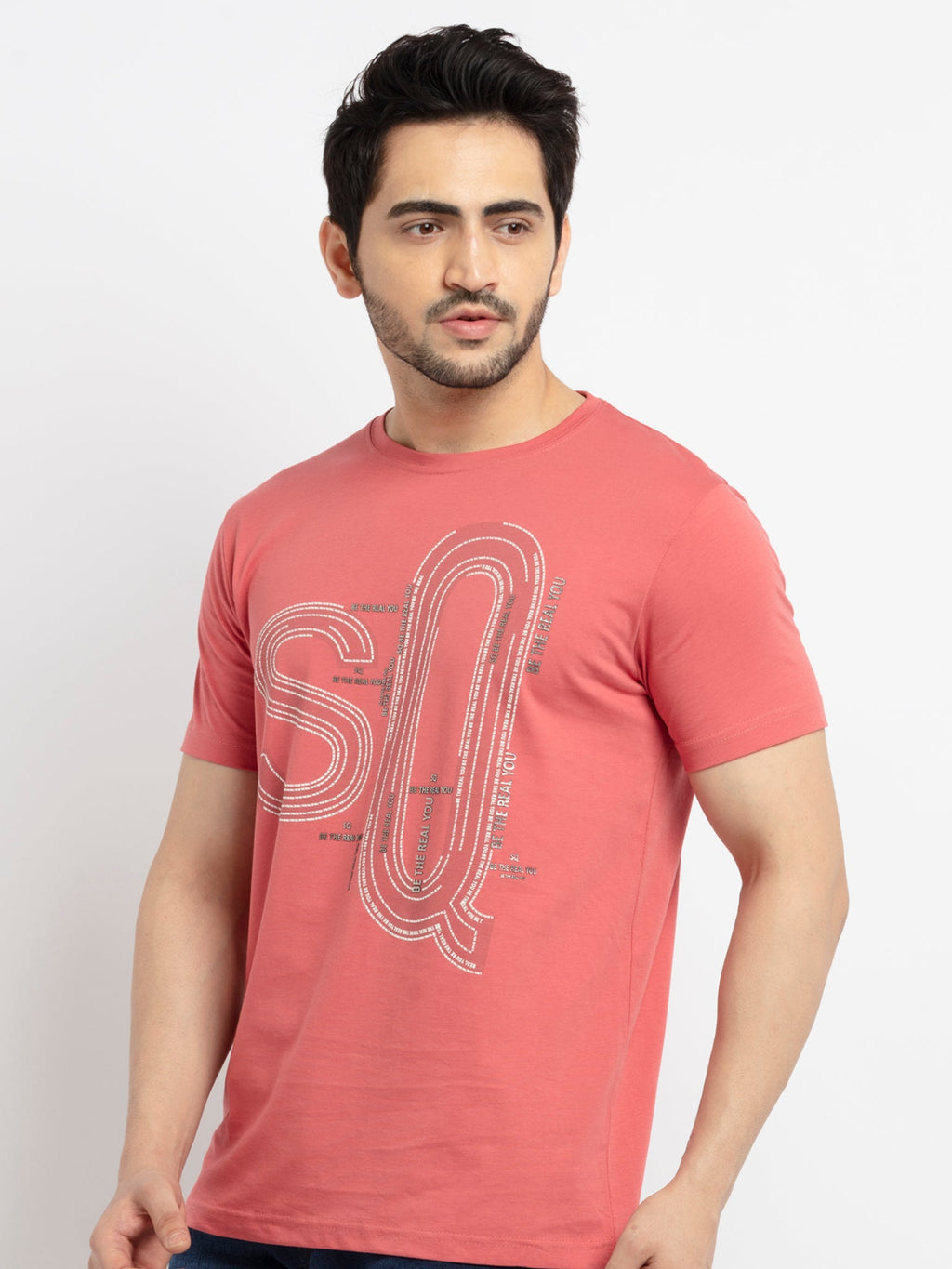 Mens Printed Round Neck T-Shirt