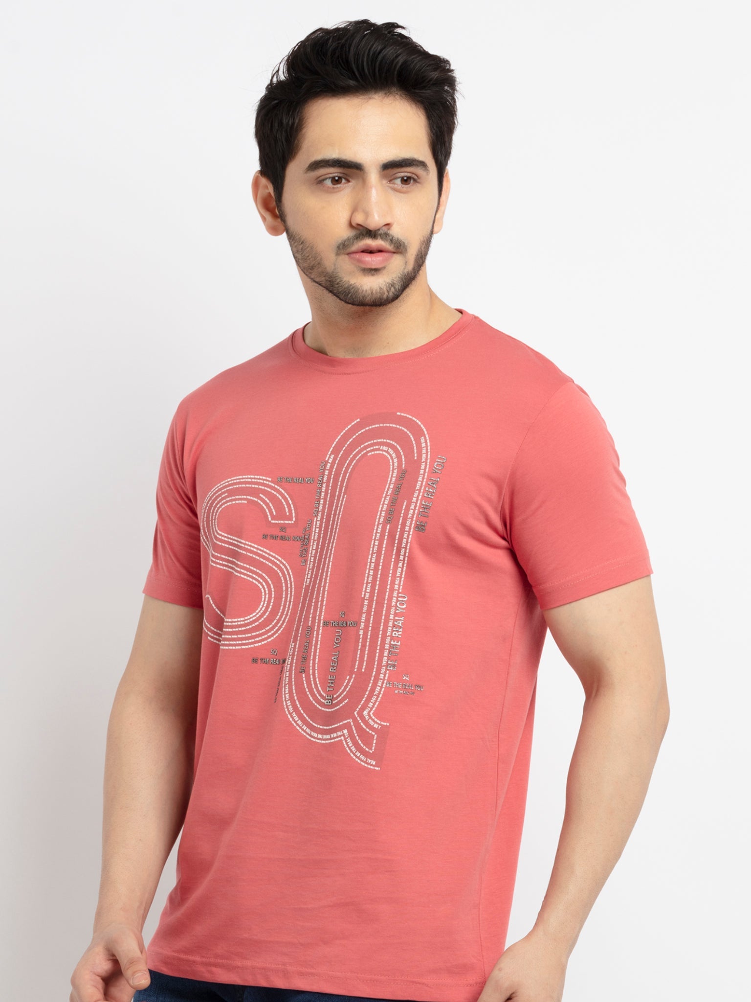 Mens Printed Round Neck T-Shirt