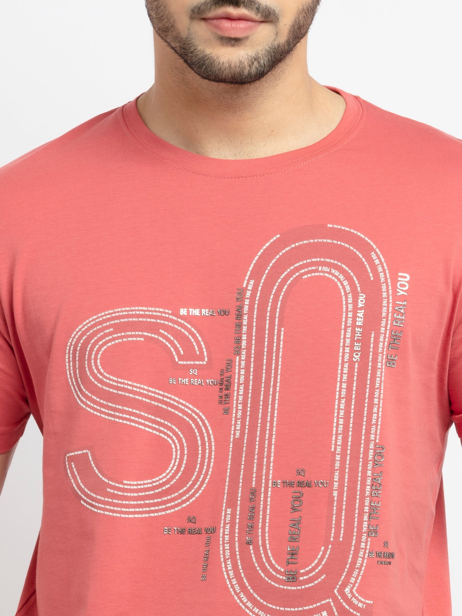 Mens Printed Round Neck T-Shirt