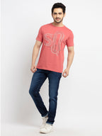 Mens Printed Round Neck T-Shirt