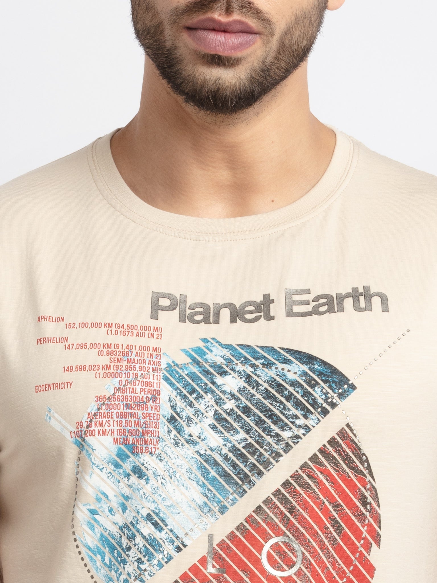 Mens Printed Round Neck T-Shirt