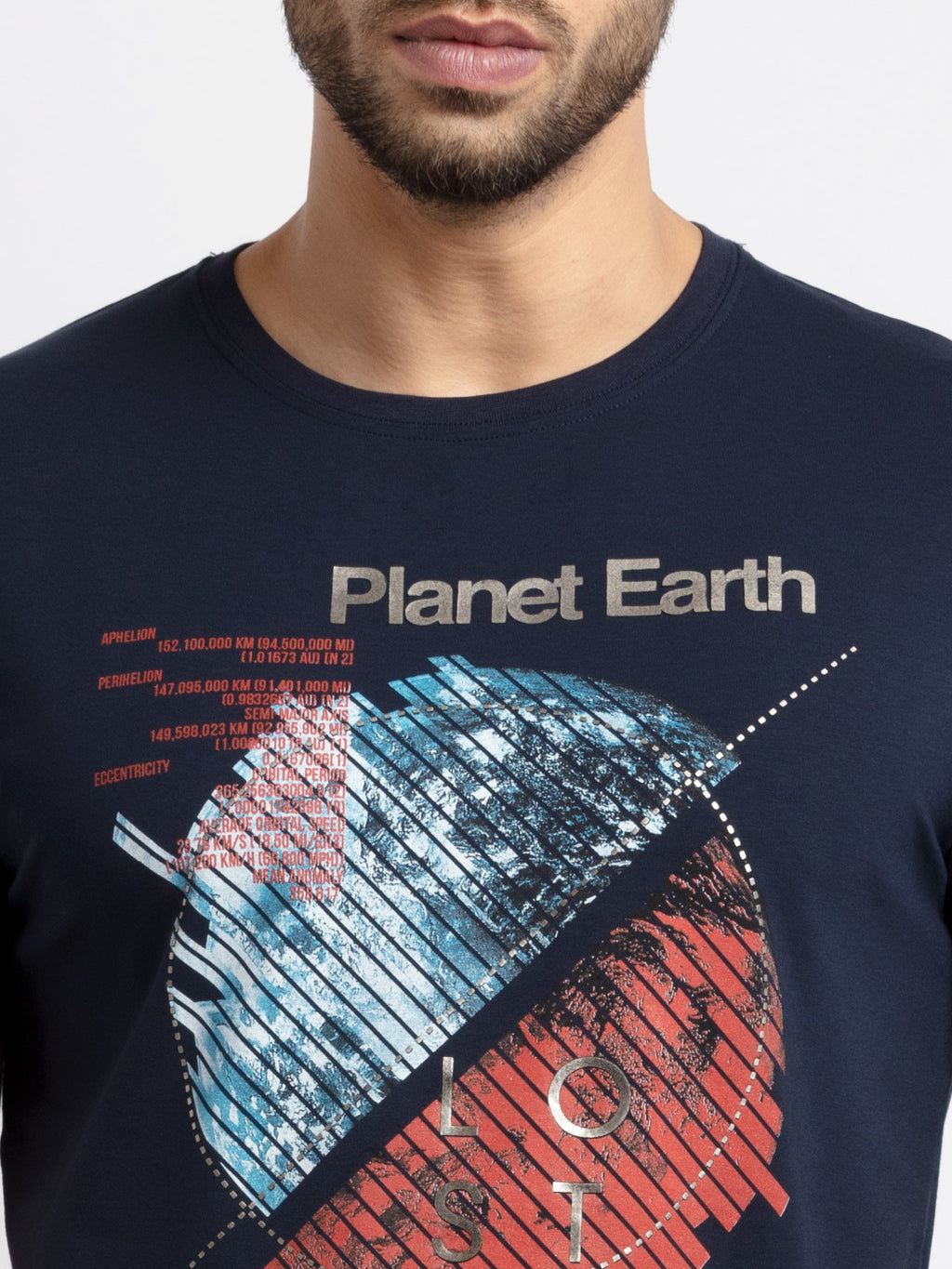 Mens Printed Round Neck T-Shirt