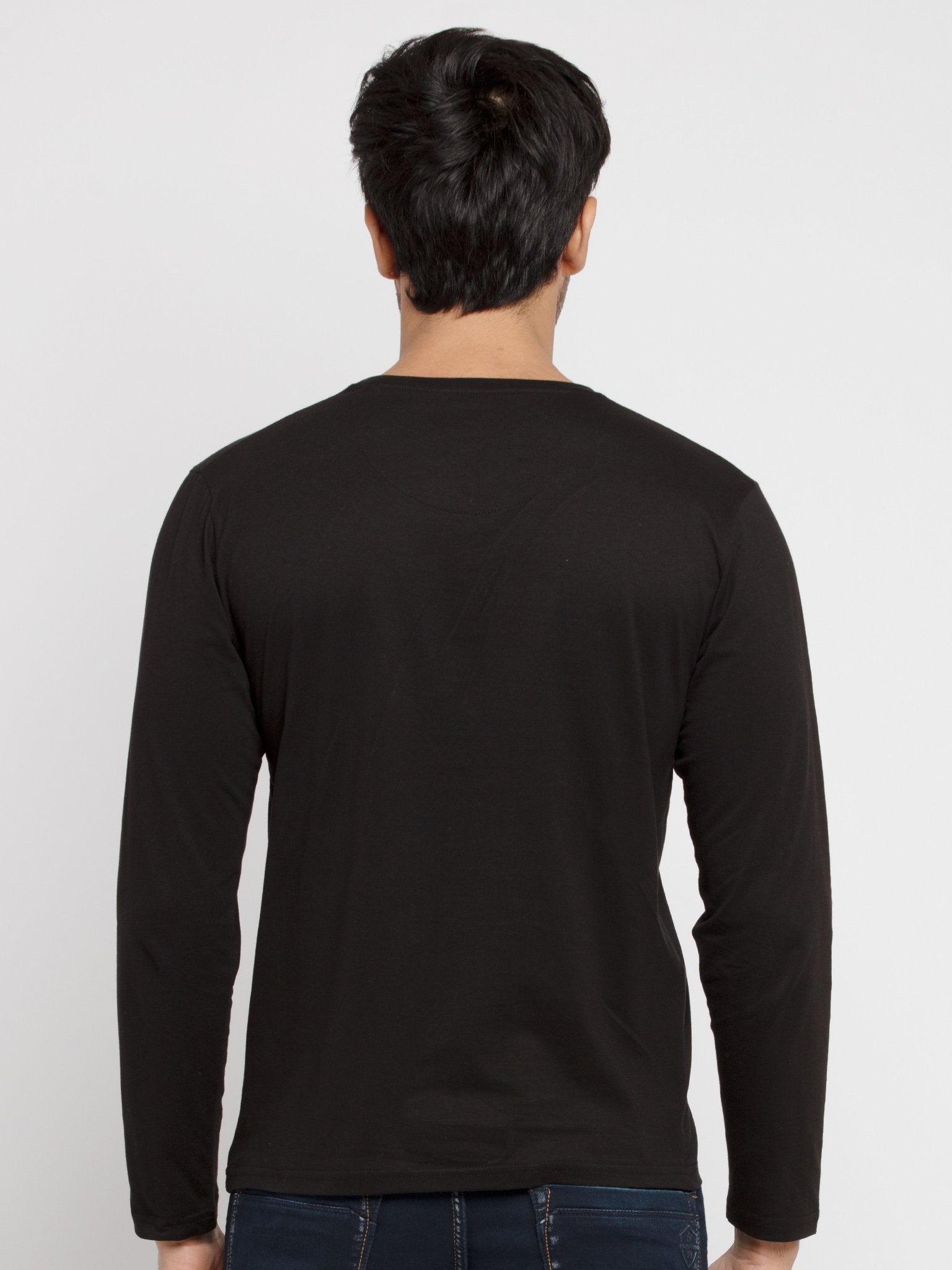 Mens Printed Round Neck Full Sleeves T-Shirt