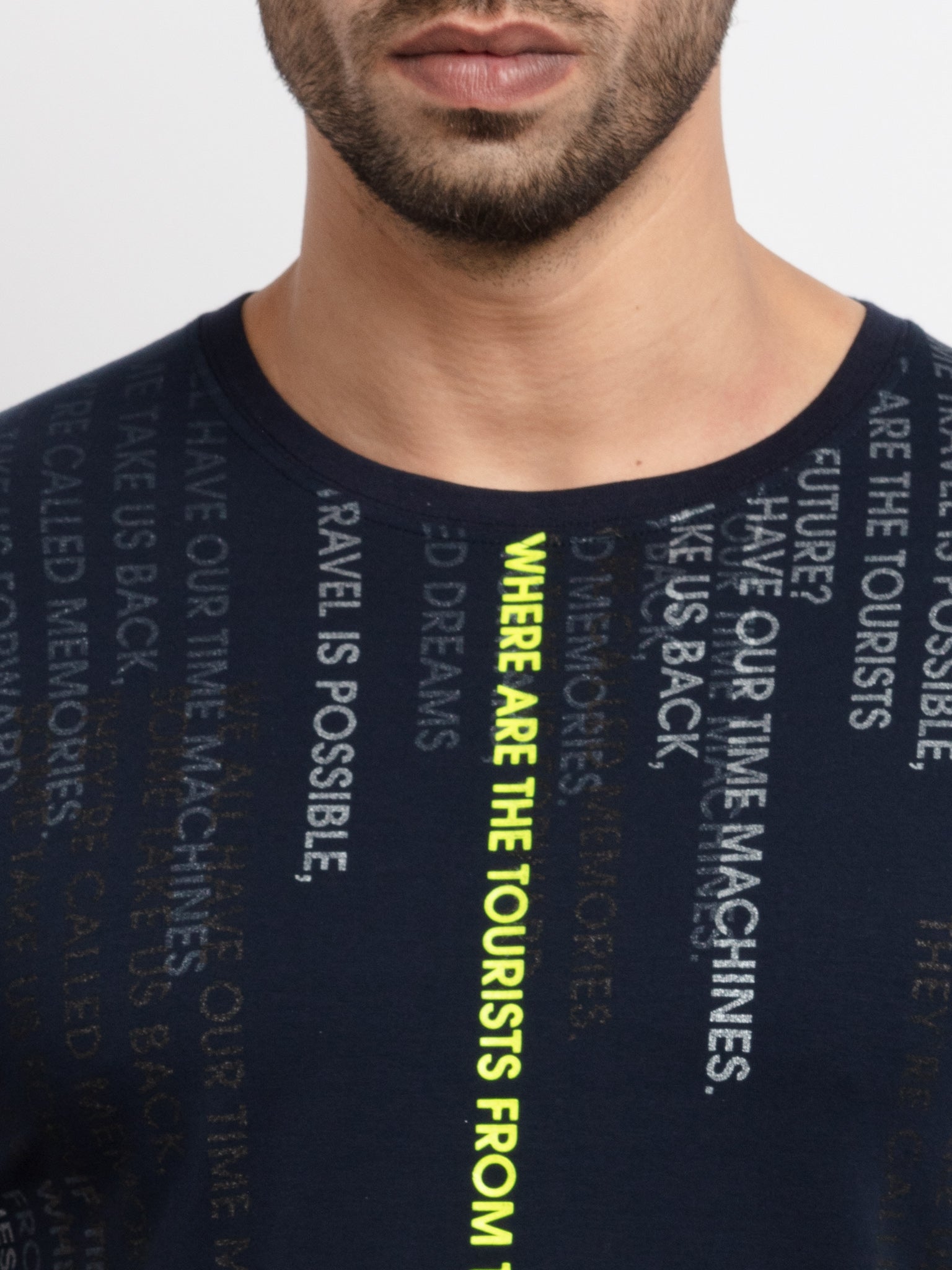 Mens Printed Round Neck T-Shirt