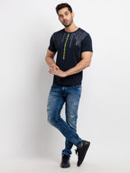 Mens Printed Round Neck T-Shirt