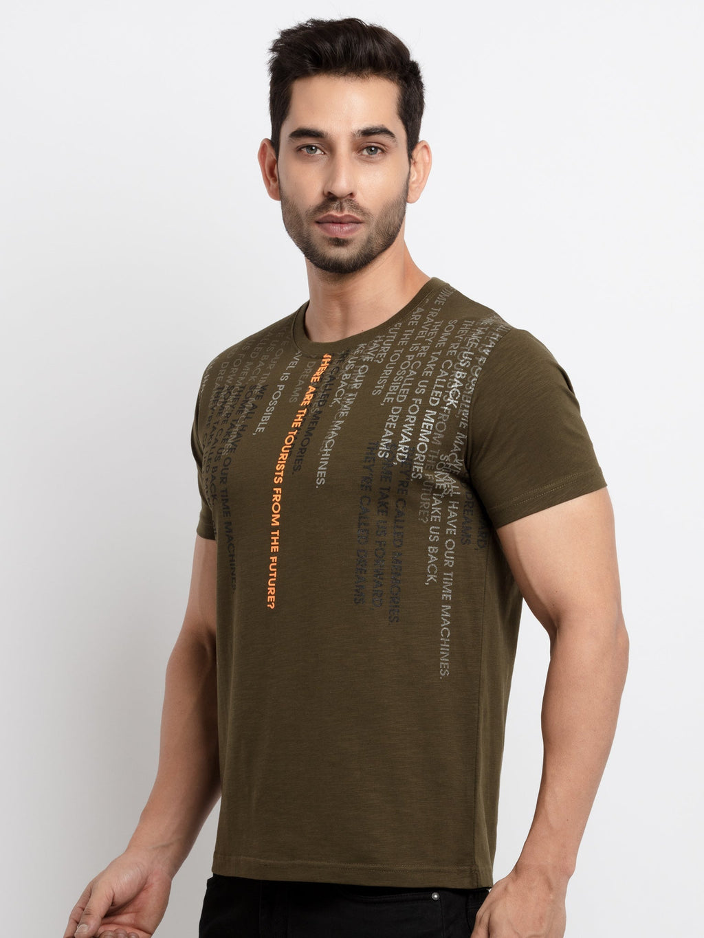 Mens Printed Round Neck T-Shirt