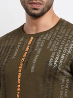 Mens Printed Round Neck T-Shirt