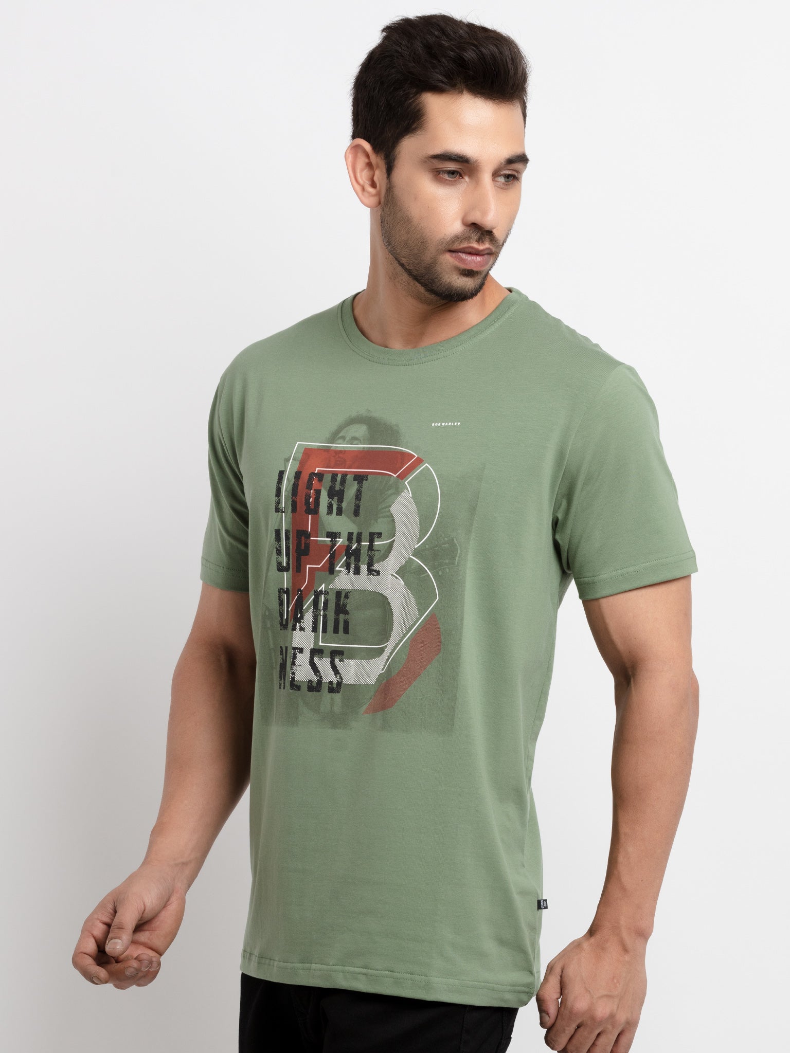 Mens Printed Round Neck Tshirt