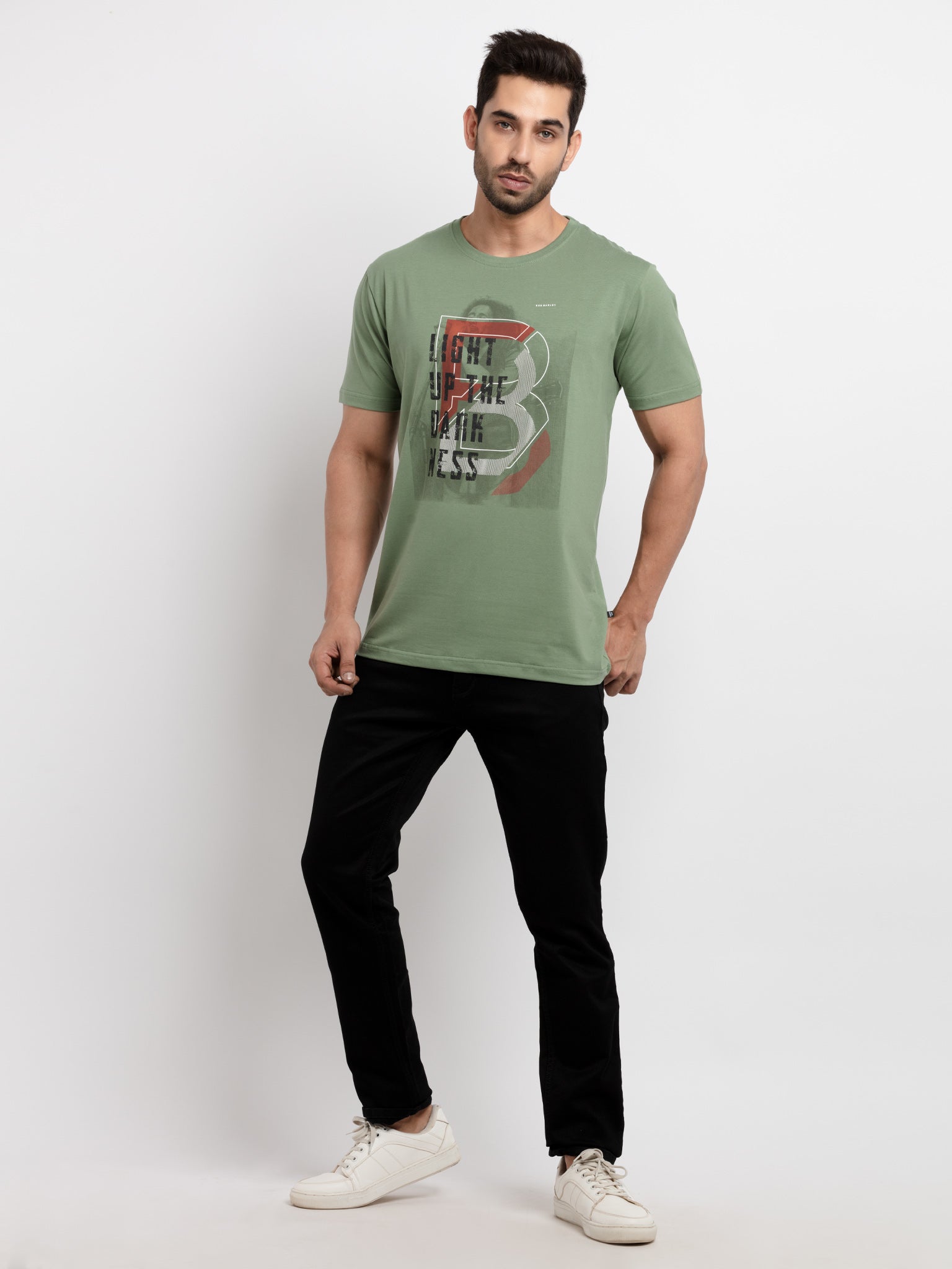 Mens Printed Round Neck Tshirt
