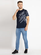 Mens Printed Round Neck T-shirt