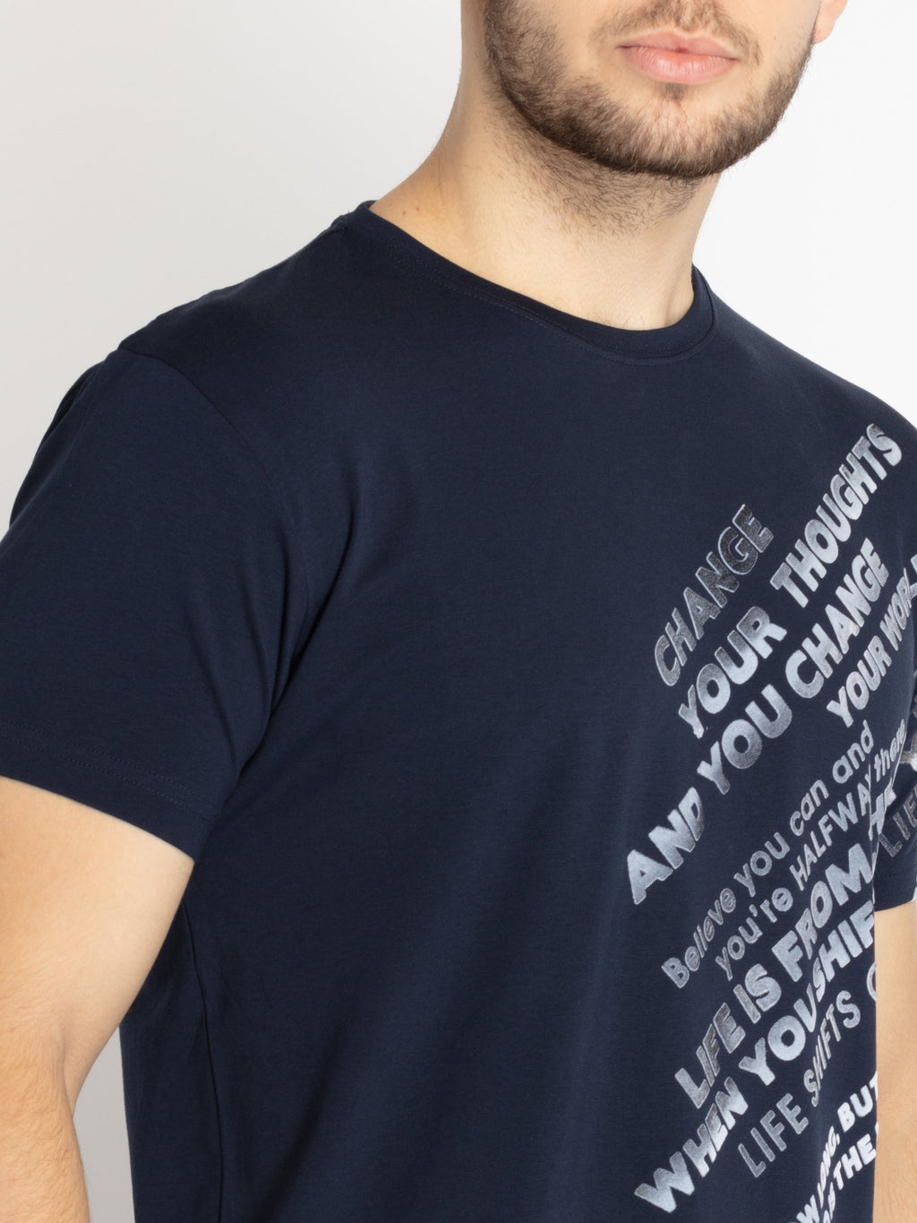 Mens Printed Round Neck T-shirt