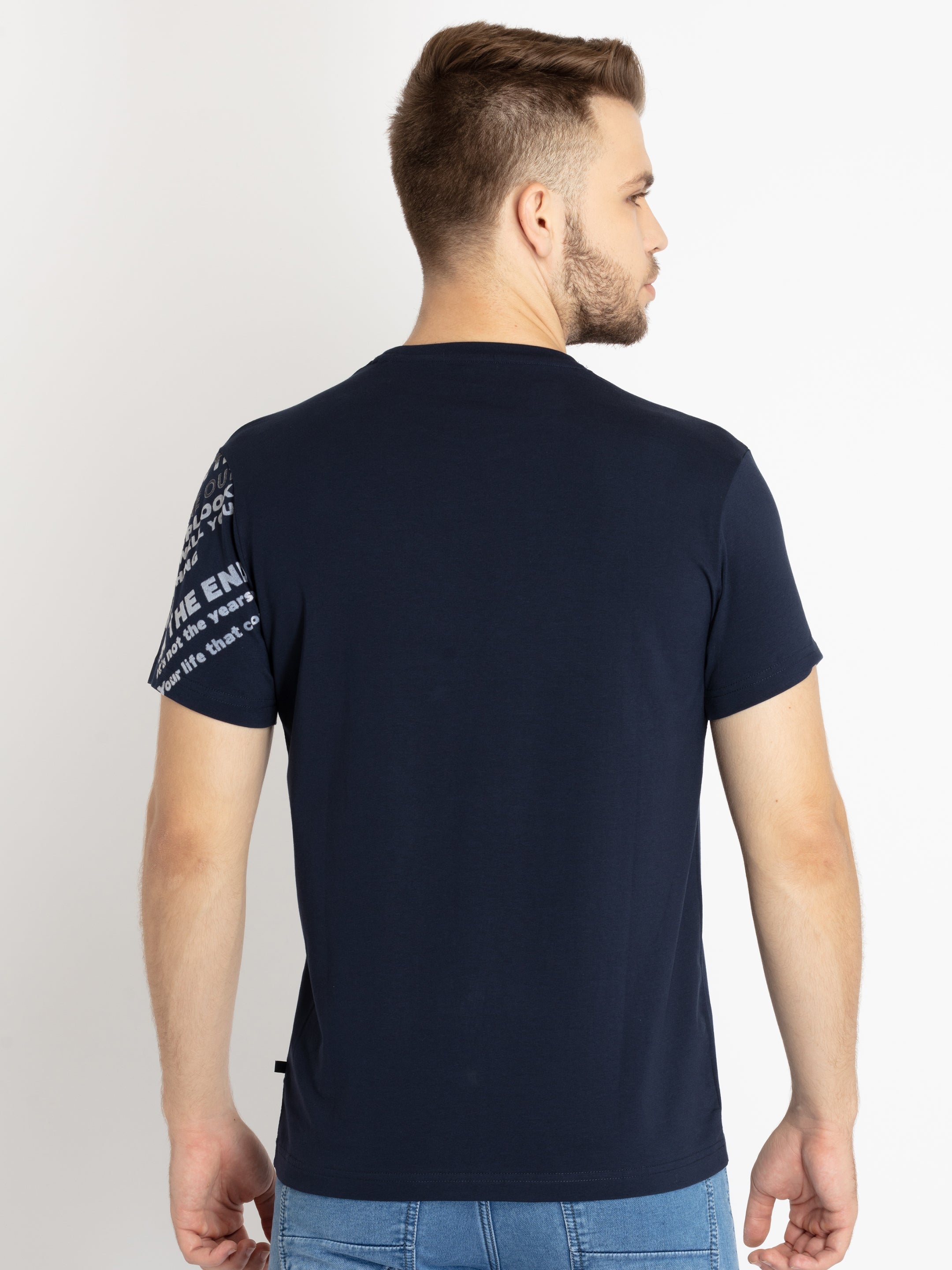 Mens Printed Round Neck T-shirt