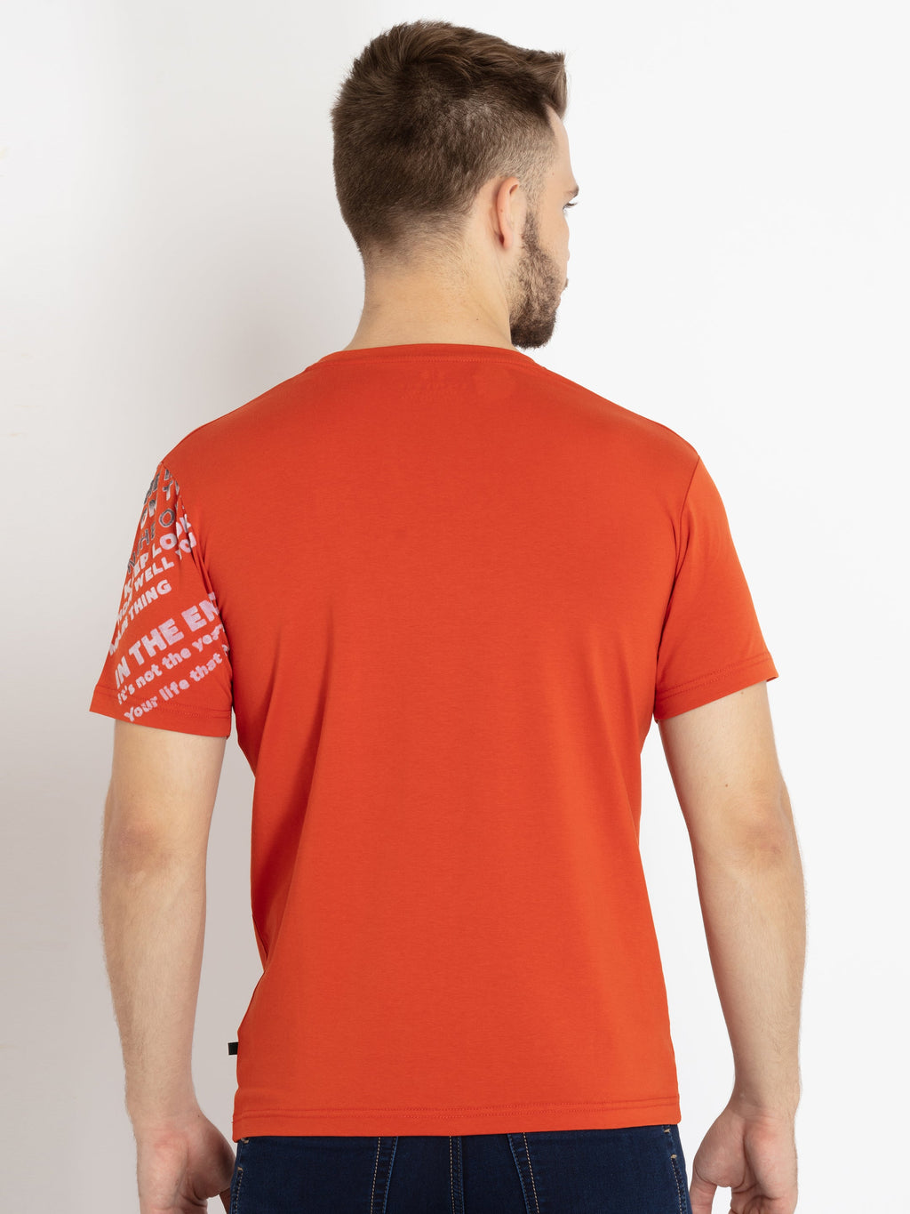Mens Printed Round Neck T-shirt