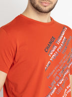 Mens Printed Round Neck T-shirt