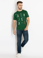 Mens Printed Round Neck T-shirt