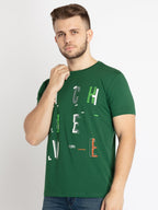 Mens Printed Round Neck T-shirt