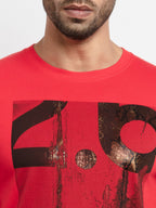 Mens Printed Round Neck T-Shirt