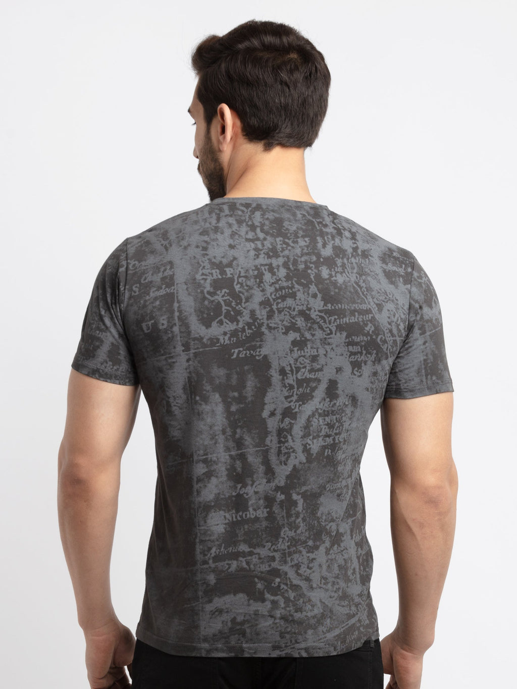 Mens Printed Round Neck T-Shirt