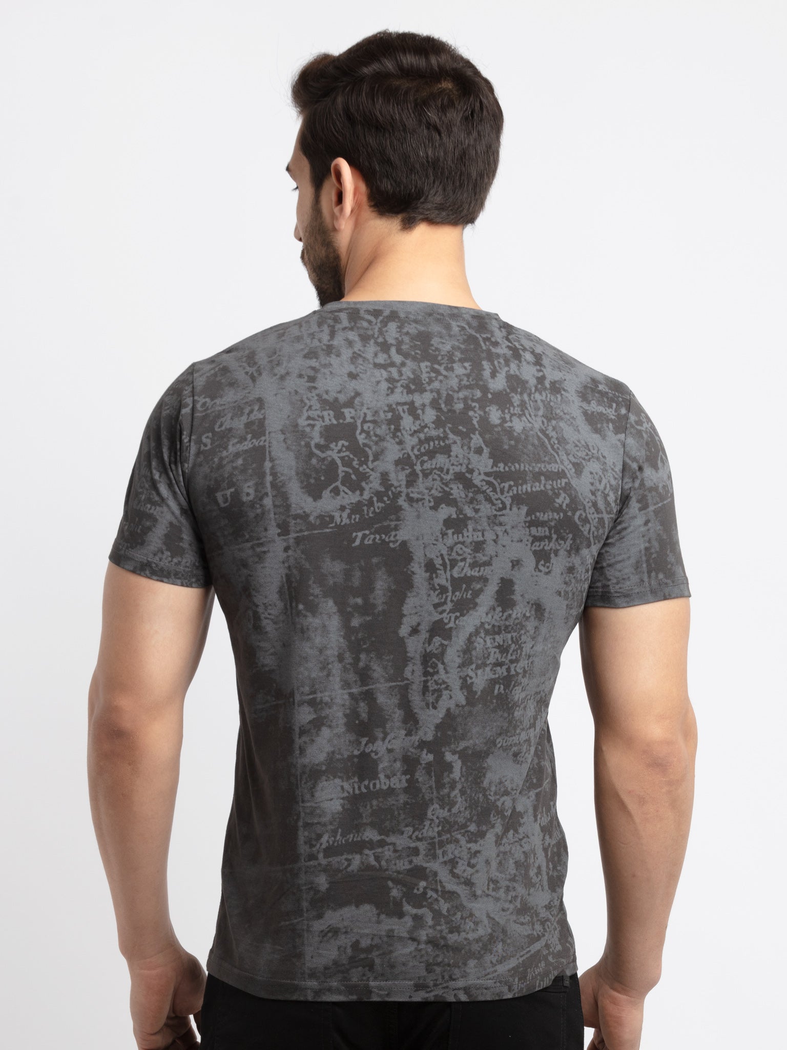 Mens Printed Round Neck T-Shirt