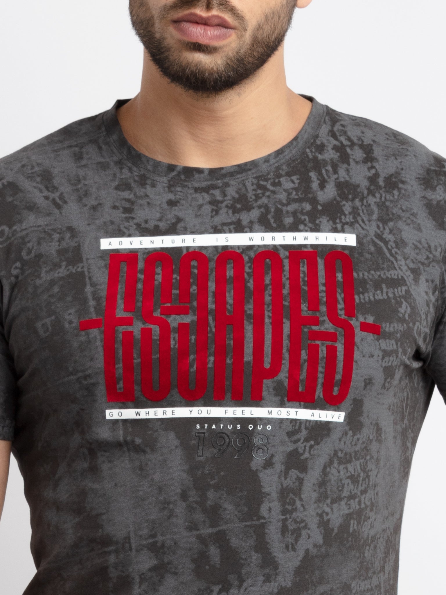 Mens Printed Round Neck T-Shirt