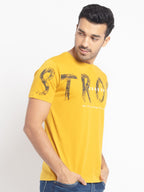 Mens Regular Fit Round Neck Printed T-Shirt