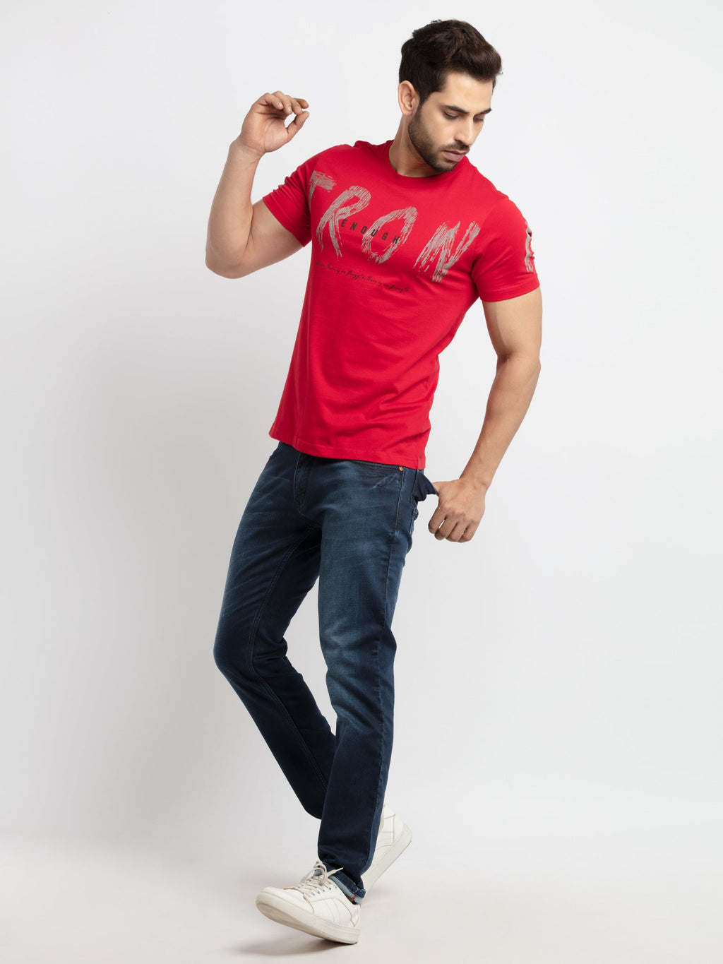 Mens Printed Round Neck T-Shirt