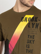 Mens Printed Round Neck T-shirt