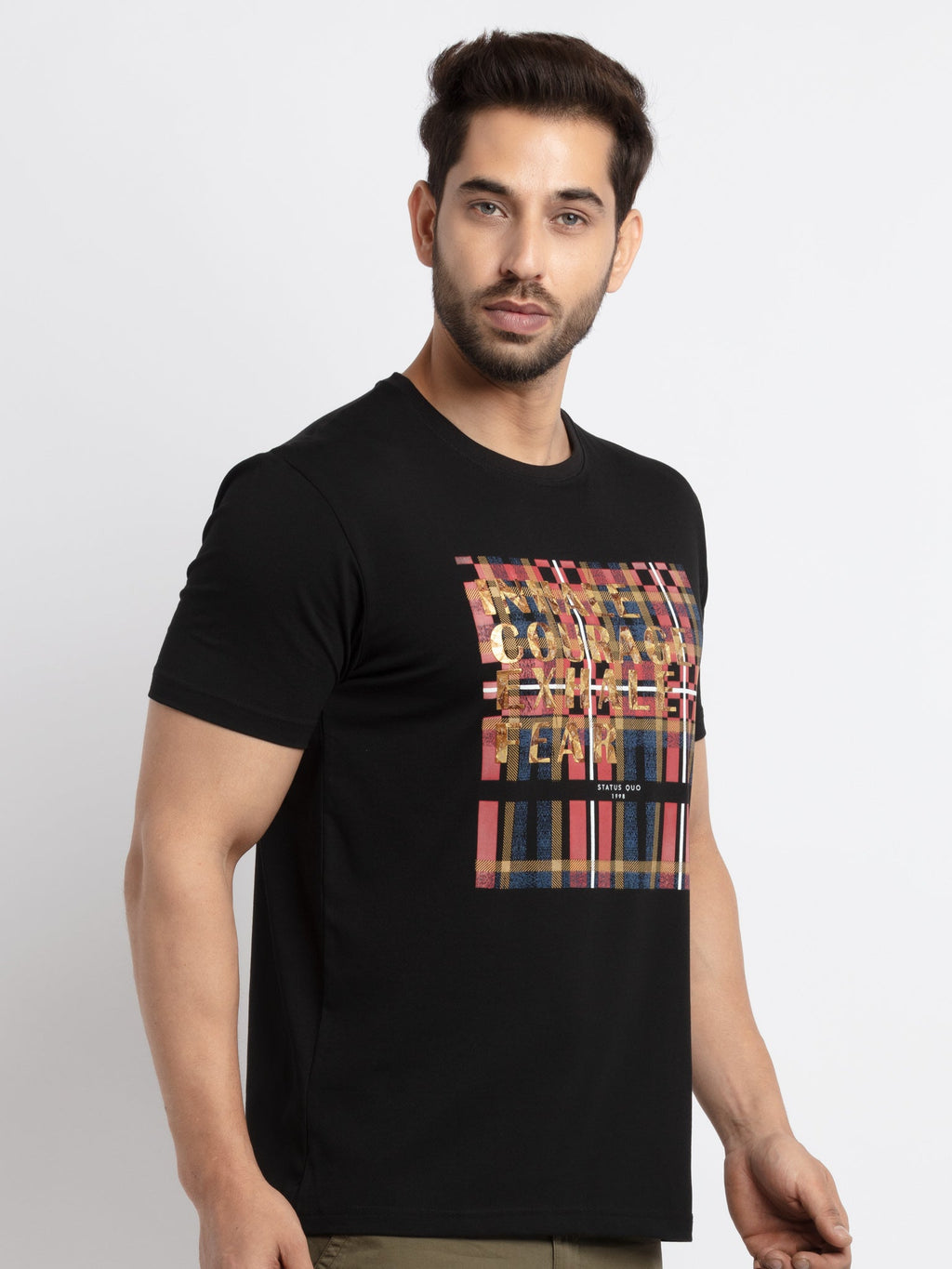 Mens Printed Round Neck T-Shirt