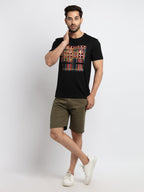 Mens Printed Round Neck T-Shirt